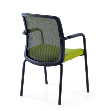 krzeslo dla gosci zielony siena siatka stale podlokietniki 5