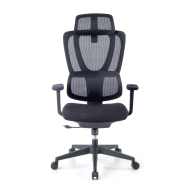 krzeslo ergonomiczne czarny essenza siatka podlokietniki regulowane 3d podwojne podparcie ledzwiowe zaglowek 3