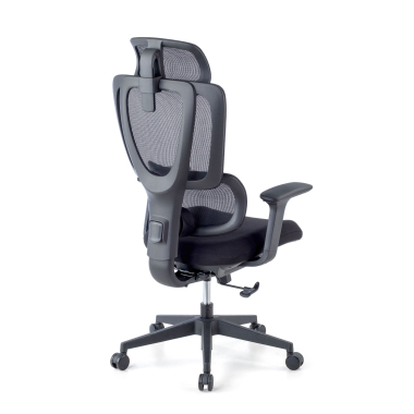 krzeslo ergonomiczne czarny essenza siatka podlokietniki regulowane 3d podwojne podparcie ledzwiowe zaglowek 5