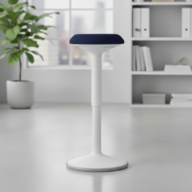 taboret ergonomiczny biurowy bialy niebieski activepro tkanina bez podlokietnikow 2