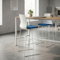 Taboret biurowy Swing, Elegancki styl, Metalowe nogi