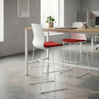 Taboret biurowy Swing, Elegancki styl, Metalowe nogi