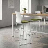 Taboret biurowy Swing, Elegancki styl, Metalowe nogi