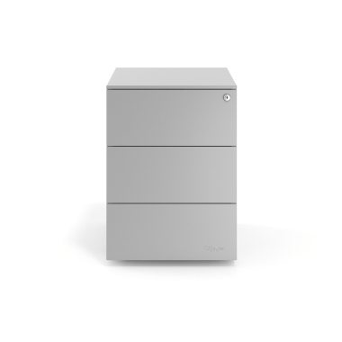 kontenerek pod biurko aluminium 3 szuflady metal 4
