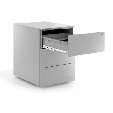 kontenerek pod biurko aluminium 3 szuflady metal 3