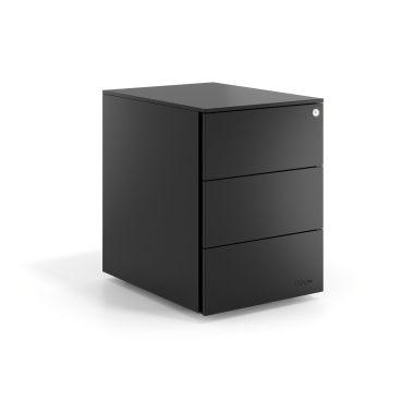 kontenerek pod biurko czarny 3 szuflady metal 1