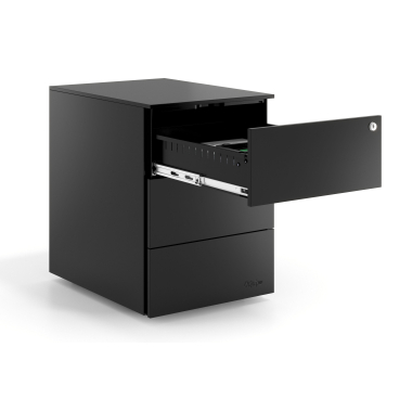kontenerek pod biurko czarny 3 szuflady metal 3