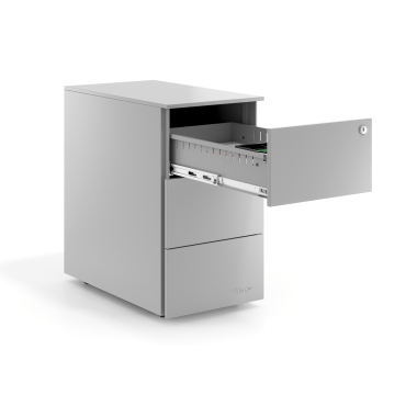 kontenerek pod biurko aluminium 3 szuflady waski model metal 4