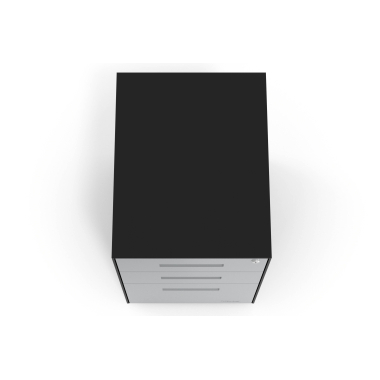 kontenerek pod biurko aluminium czarna struktura metal 7