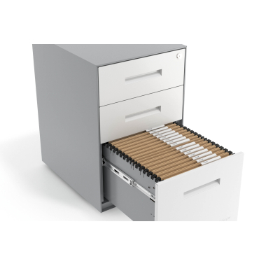 kontenerek pod biurko bialy aluminium metal 5