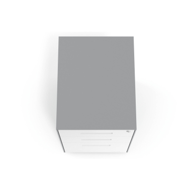 kontenerek pod biurko bialy aluminium metal 7