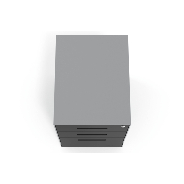 kontenerek pod biurko czarny aluminium metal 7