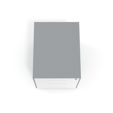 kontenerek pod biurko bialy aluminium metal 7