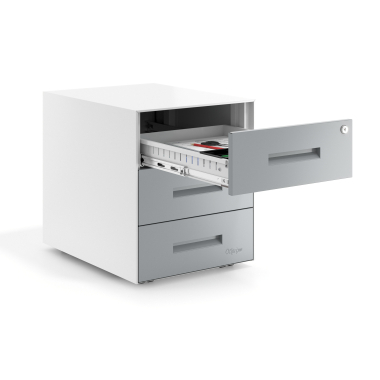 kontenerek pod biurko aluminium biala struktura metal 4