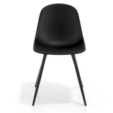 krzeslo konferencyjne czarna czarny 4 nogi plastik bez podlokietnikow 6