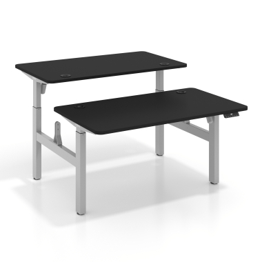 biurko regulowane aluminio pure black erghos go 1