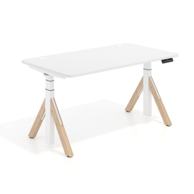 biurko regulowane bialy warm white erghos nature 1