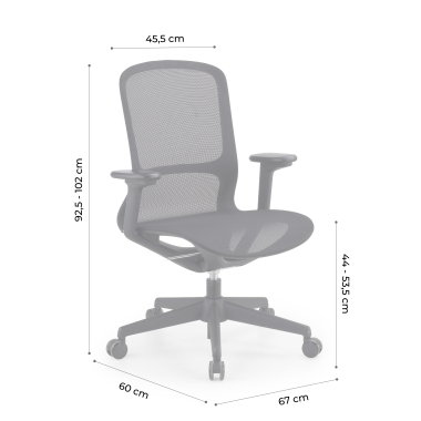 designerski fotel biurowy czarny muse siatka podlokietniki regulowane 3d 11