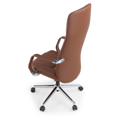 fotel dyrektorski brazowy armani naturalna skora stale podlokietniki 9