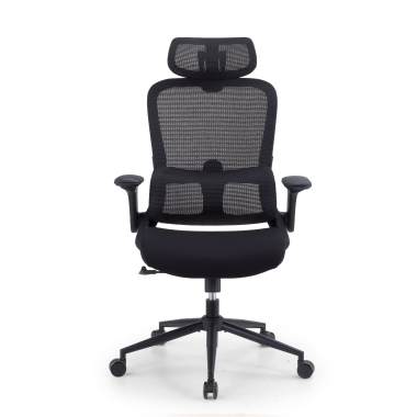 krzeslo ergonomiczne czarny dexter siatka skladane podlokietniki podparcie ledzwiowe zaglowek 3