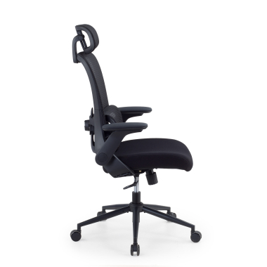 krzeslo ergonomiczne czarny dexter siatka skladane podlokietniki podparcie ledzwiowe zaglowek 4
