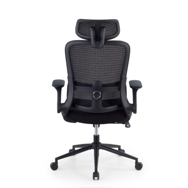 krzeslo ergonomiczne czarny dexter siatka skladane podlokietniki podparcie ledzwiowe zaglowek 7