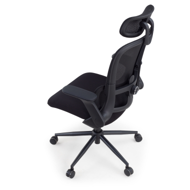 krzeslo ergonomiczne czarny dexter siatka skladane podlokietniki podparcie ledzwiowe zaglowek 10