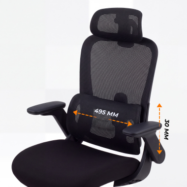 krzeslo ergonomiczne czarny dexter siatka skladane podlokietniki podparcie ledzwiowe zaglowek 9