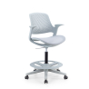 Taboret obrotowy Dorian do biura, z ergonomicznym oparciem