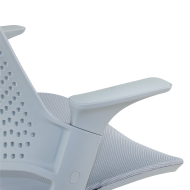taboret ergonomiczny biurowy szary dorian siatka stale podlokietniki 4