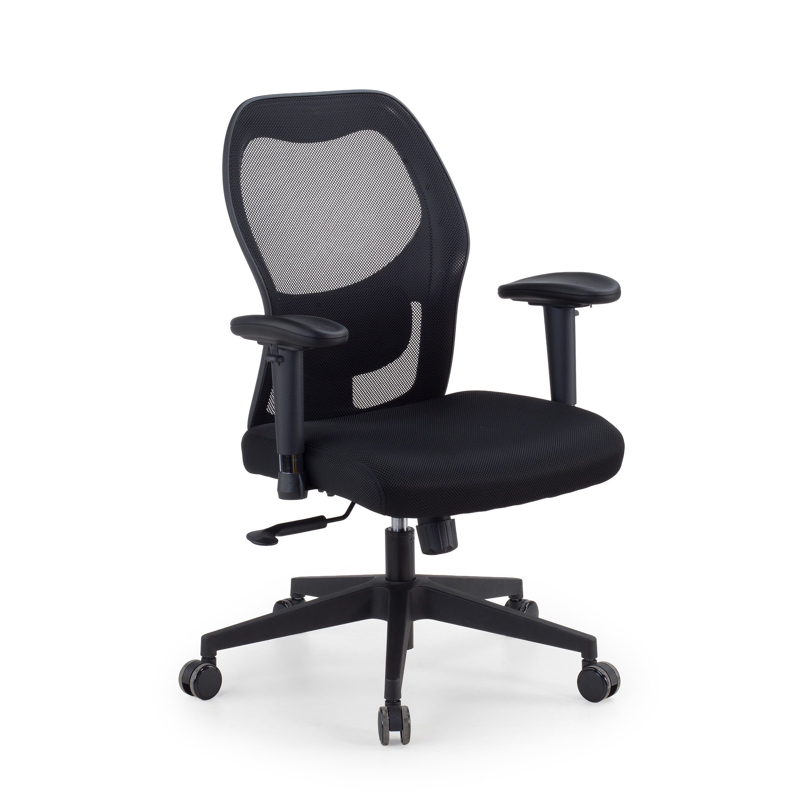 Ergonomiczne krzesło biurowe Sora z podparciem lędźwiowym i podłokietnikami 2D