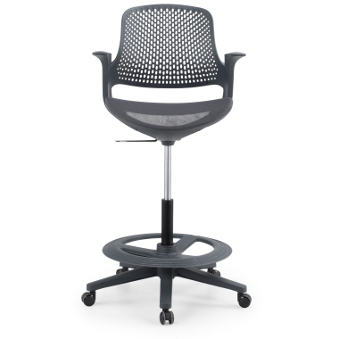 taboret ergonomiczny biurowy antracyt dorian siatka stale podlokietniki 6