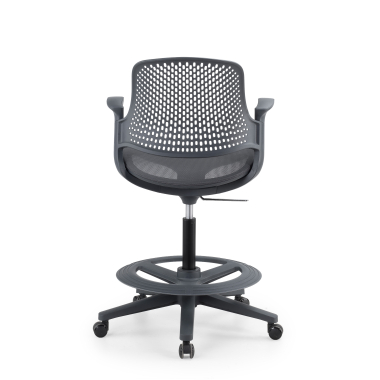 taboret ergonomiczny biurowy antracyt dorian siatka stale podlokietniki 10