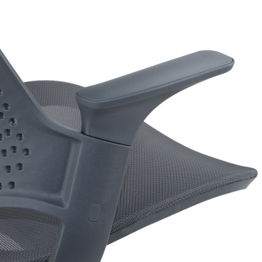 taboret ergonomiczny biurowy antracyt dorian siatka stale podlokietniki 4