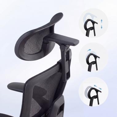 krzeslo ergonomiczne czarny halo z3 siatka podlokietniki regulowane 4d podparcie ledzwiowe zaglowek wysuwany podnozek 9