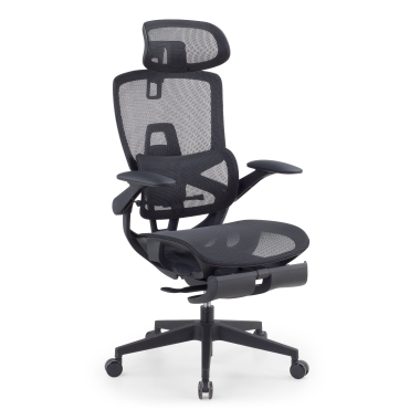 krzeslo ergonomiczne czarny halo z3 siatka podlokietniki regulowane 4d podparcie ledzwiowe zaglowek wysuwany podnozek 1