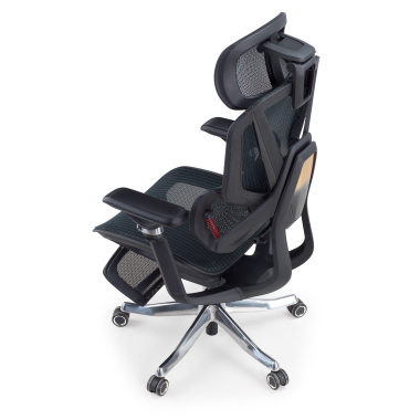 krzeslo ergonomiczne czarny glide ultra siatka podlokietniki regulowane 5d podparcie ledzwiowe zaglowek wysuwany podnozek 13