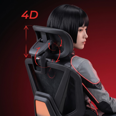 krzeslo ergonomiczne czarny glide ultra siatka podlokietniki regulowane 5d podparcie ledzwiowe zaglowek wysuwany podnozek 11