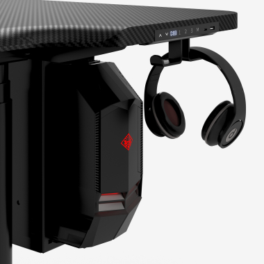 biurko gamingowe czarny stratos pro 7