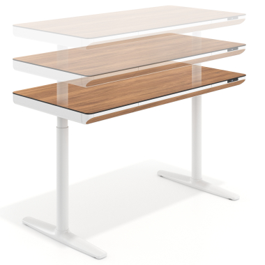 biurko regulowane bialy light walnut nolan 4