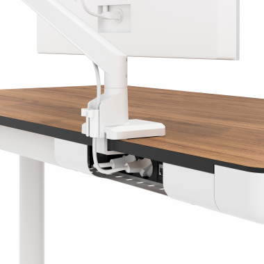 biurko regulowane bialy light walnut nolan 7