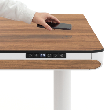 biurko regulowane bialy light walnut nolan 5