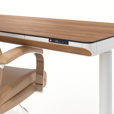 biurko regulowane bialy light walnut nolan 10
