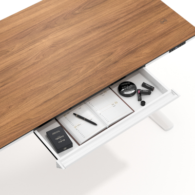 biurko regulowane bialy light walnut nolan 6