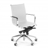 Designerski fotel biurowy Brenton, stalowa rama, niskie oparcie