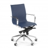 Designerski fotel biurowy Brenton, stalowa rama, niskie oparcie
