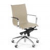 Designerski fotel biurowy Brenton, stalowa rama, niskie oparcie