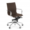 Designerski fotel biurowy Brenton, stalowa rama, niskie oparcie