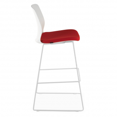 taboret biurowy czerwony taboret biurowy tkanina bez podlokietnikow 5