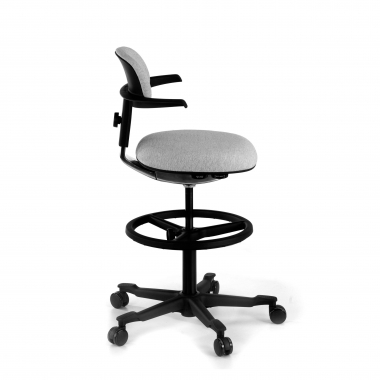 taboret ergonomiczny biurowy szary erghos tkanina bez podlokietnikow 8